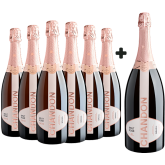 Kit Chandon: 6 Brut Rosé cada + 1 Magnum 1.5L